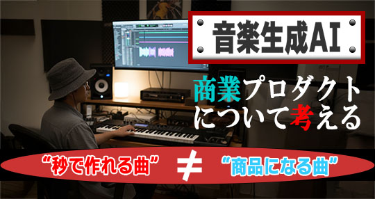 音楽生成AIの商業プロダクトについて考えるのイメージ