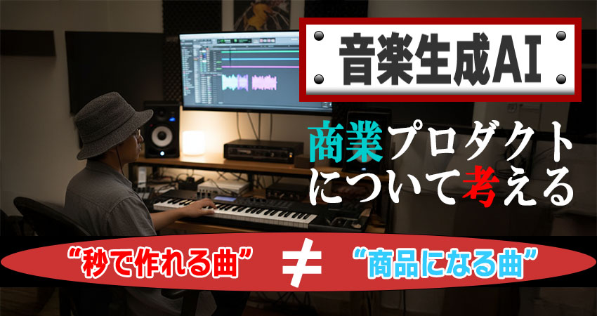 音楽生成AIの商業プロダクトについて考えるのイメージ